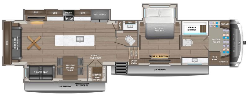 Floorplan for 2027 JAYCO PINNACLE 39FBRL