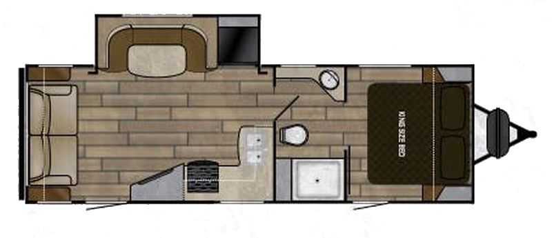 Floorplan for 2018 CRUISER RV FUNFINDER 25RS
