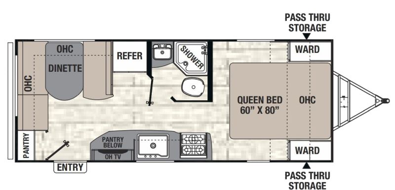Floorplan for 2018 COACHMEN FREEDOM EXPRESS 204RD