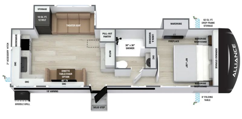 Floorplan for 2027 ALLIANCE DELTA 274RKW