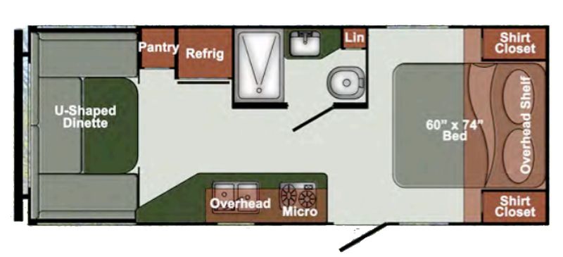 Floorplan for 2024 GULF STREAM MATRIX 22UDL