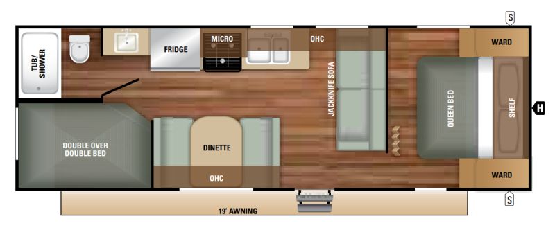 Floorplan for 2018 STARCRAFT AUTUMN RIDGE 26BH