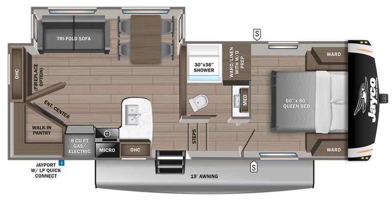 Floorplan for 2023 JAYCO EAGLE HT 24RE