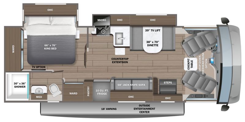 Floorplan for 2027 JAYCO ALANTE 27A
