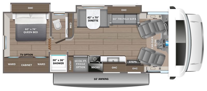 Floorplan for 2027 JAYCO GREYHAWK 29MV