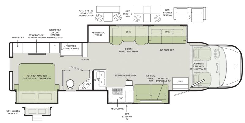 Floorplan for 2027 TIFFIN ALLEGRO BAY 38AB