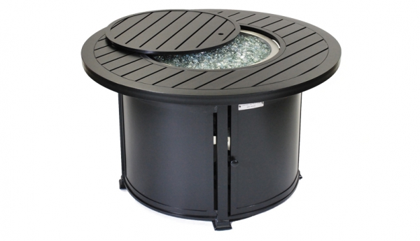 Outdoor Patio Furniture Aluminum Gas Propane Fire Pit with Lid