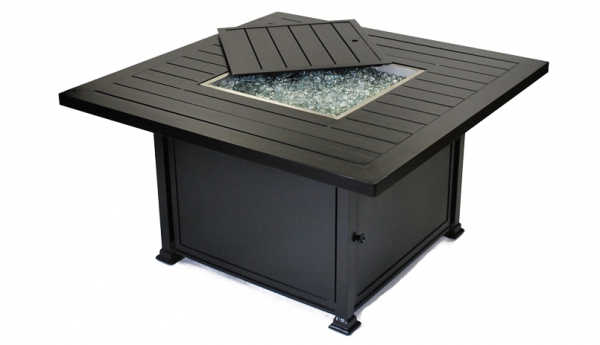 Outdoor Patio Furniture Aluminum Gas Propane Fire Pit with Lid