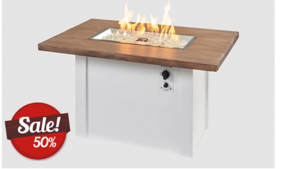 Havenwood Rectangular Gas Fire Pit Table