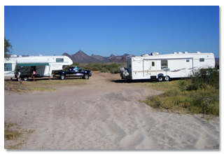 RVs at the beach