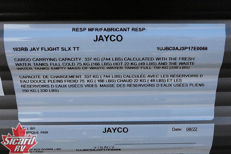 2023 JAYCO JAY FLIGHT SLX 183RB
