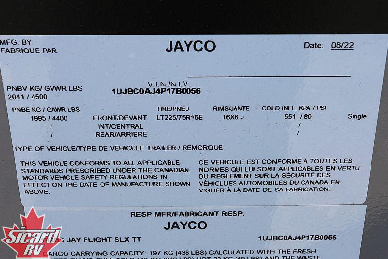 2023 JAYCO JAY FLIGHT SLX 184BS