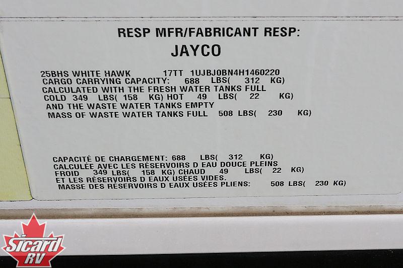 2017 JAYCO WHITE HAWK 25BHS