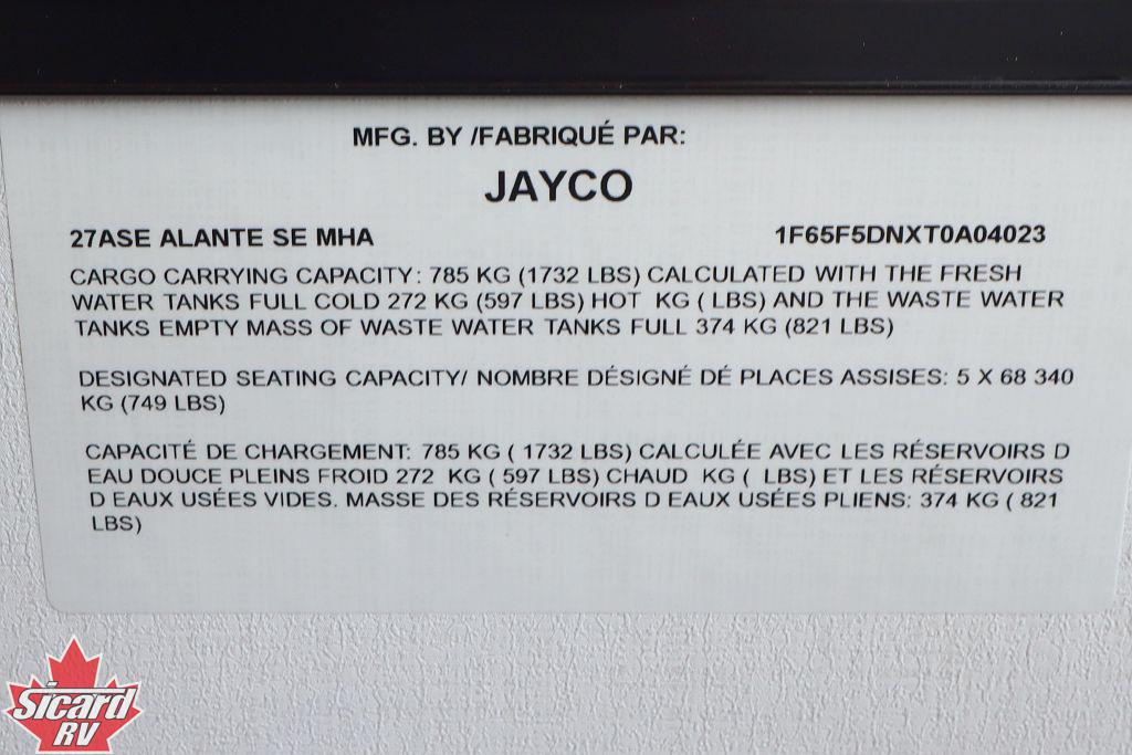 2027 JAYCO ALANTE SE 27ASE