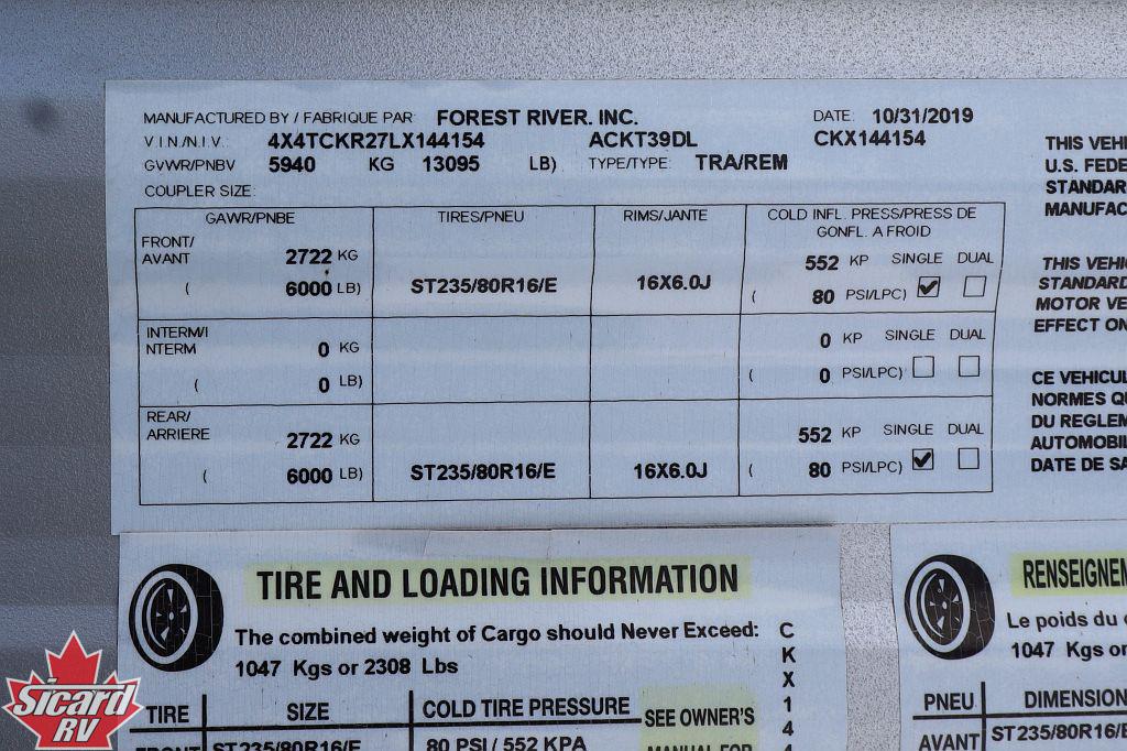 2020 FOREST RIVER CHEROKEE 39DL
