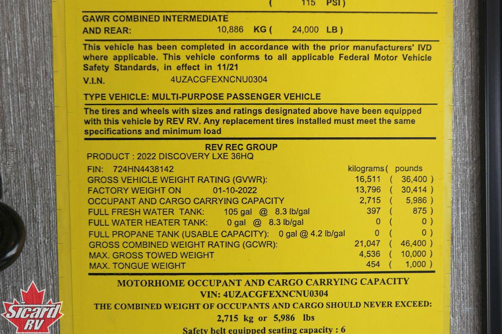 2022 FLEETWOOD DISCOVERY LXE 36HQ