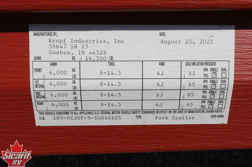 2026 KROPF CANADIAN LAKESIDE 8179CWD