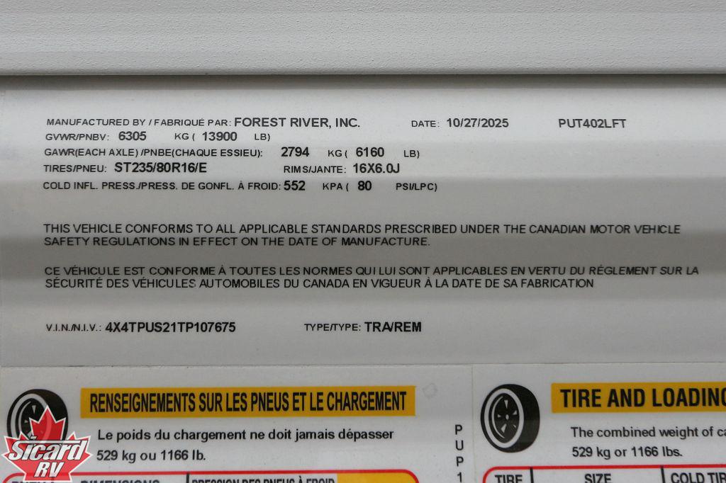 2026 PALOMINO PUMA VISTA 402LFT