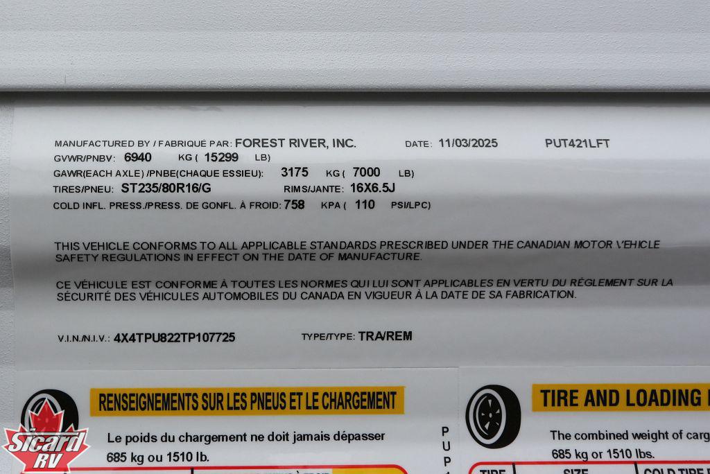 2026 PALOMINO PUMA VISTA 421LFT