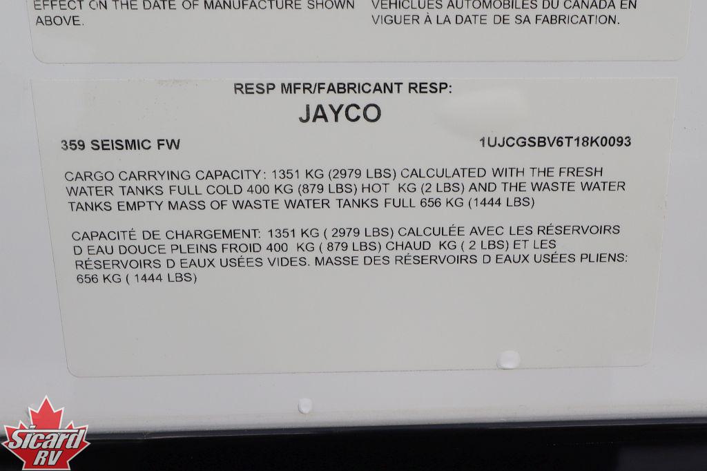2026 JAYCO SEISMIC 359