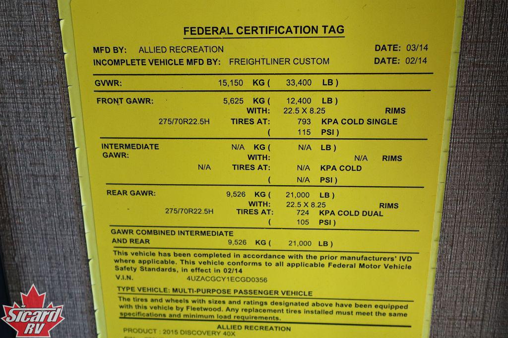 2015 FLEETWOOD DISCOVERY 40X