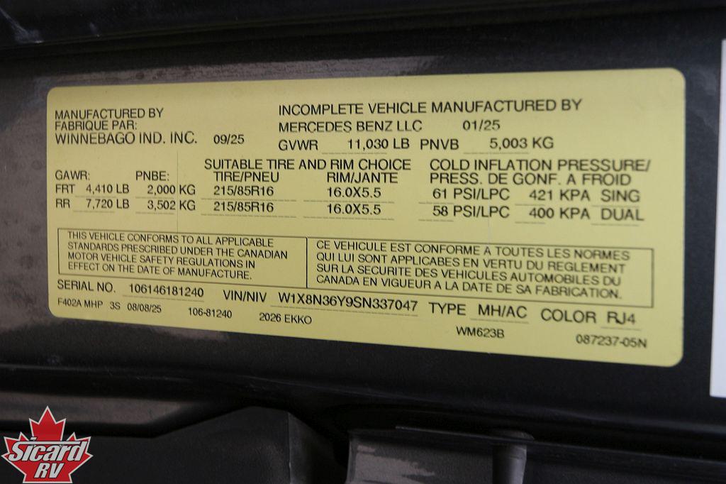 2026 WINNEBAGO EKKO 23B