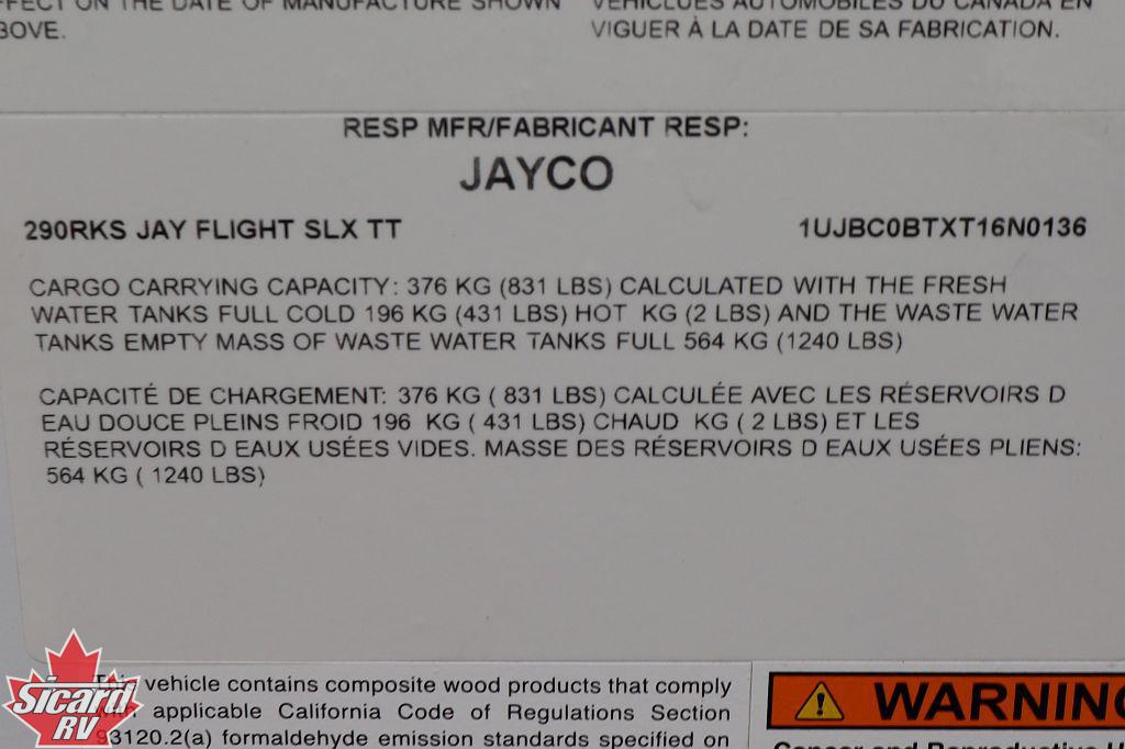 2026 JAYCO JAY FLIGHT SLX 290RKS