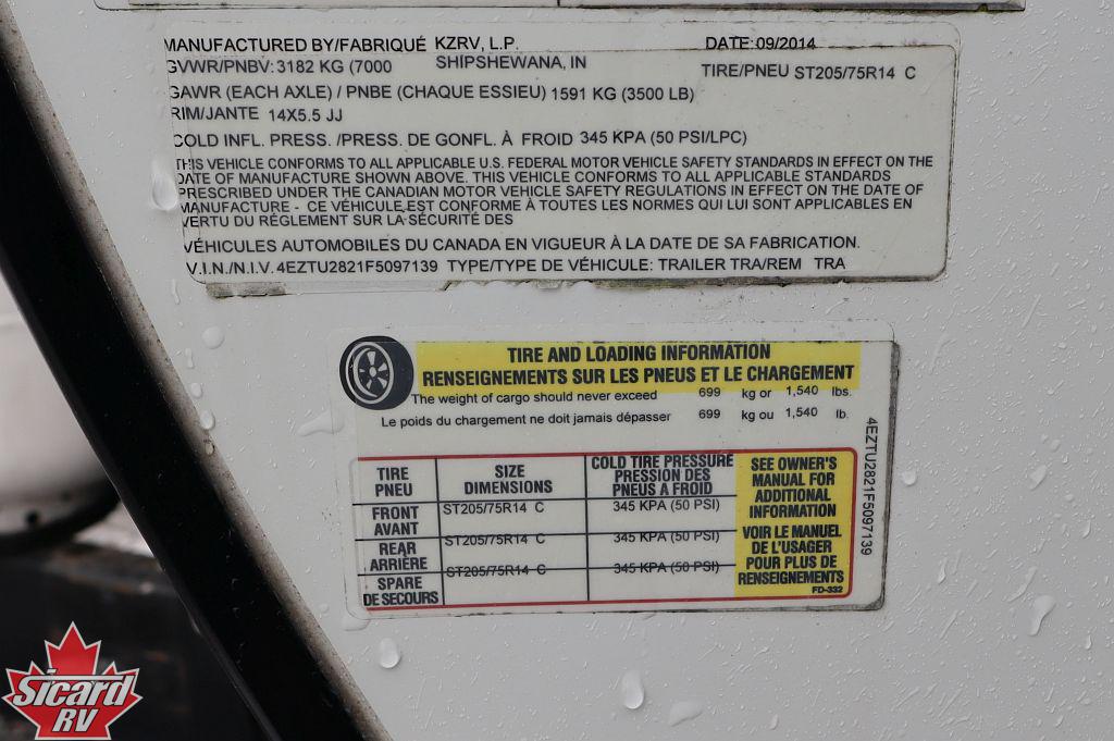 2015 KZ SPORTSMEN SHOW STOPPER 281RLSS