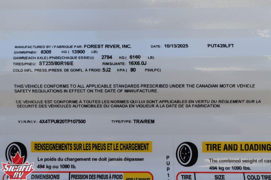 2026 PALOMINO PUMA VISTA 429LFT