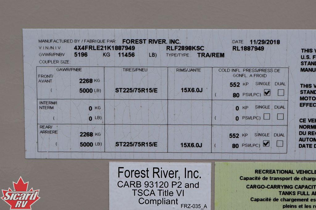 2019 FOREST RIVER ROCKWOOD ULTRA LITE 2898KS