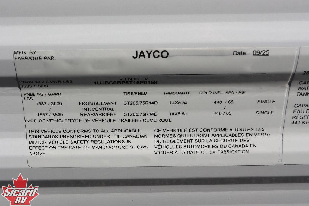 2026 JAYCO JAY FLIGHT SLX 265BHS