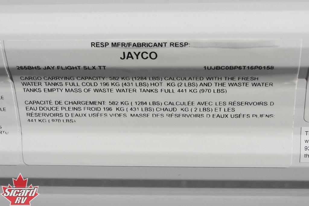 2026 JAYCO JAY FLIGHT SLX 265BHS