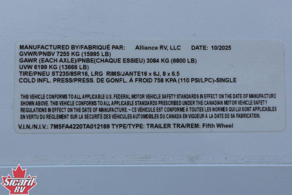 2026 ALLIANCE AVENUE 39MBR