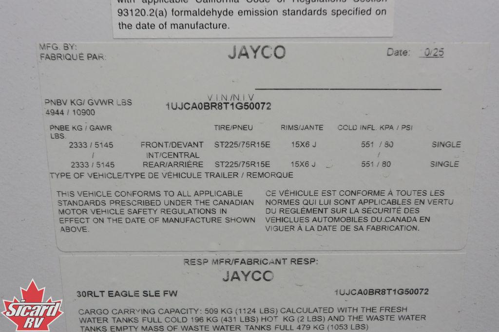 2026 JAYCO EAGLE SLE 30RLT