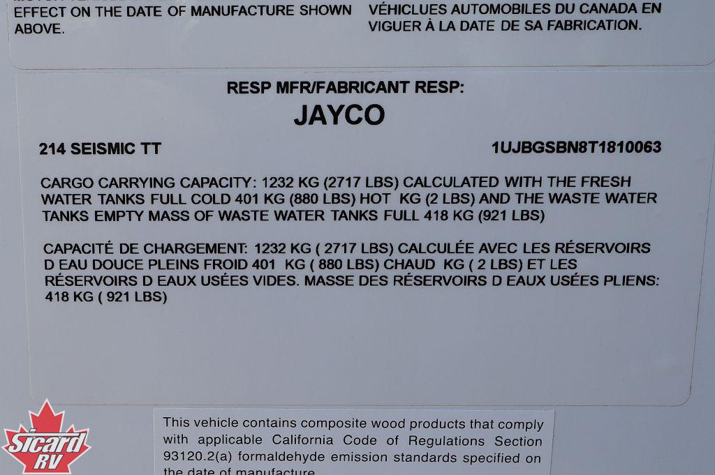 2026 JAYCO SEISMIC 214