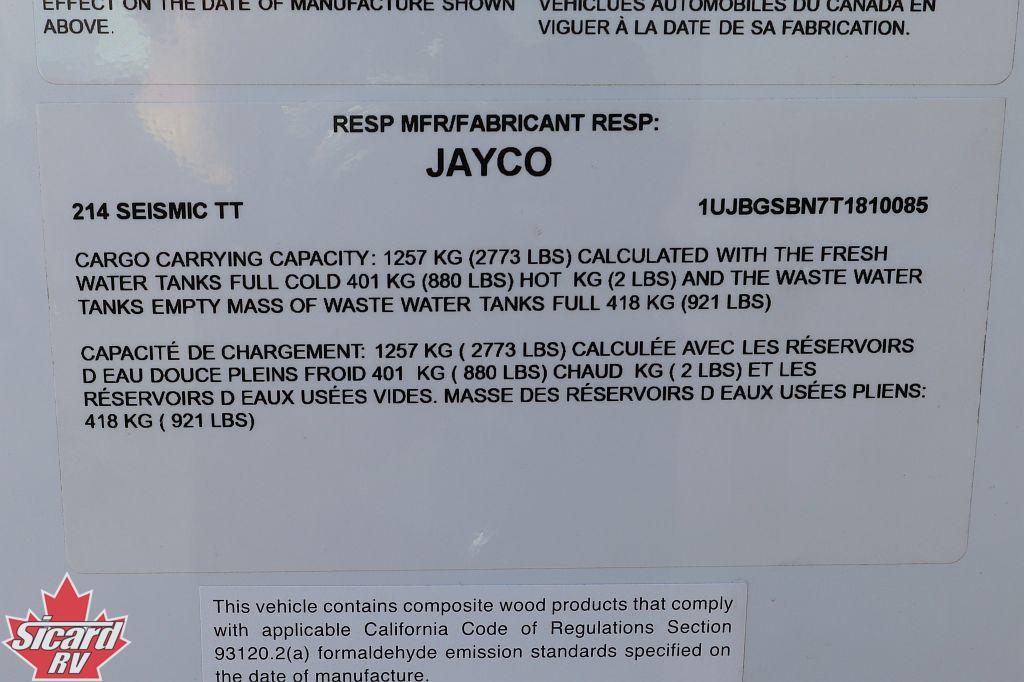 2026 JAYCO SEISMIC 214