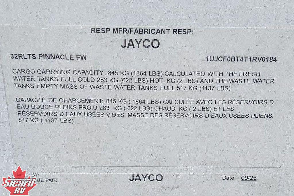 2026 JAYCO PINNACLE 32RLTS