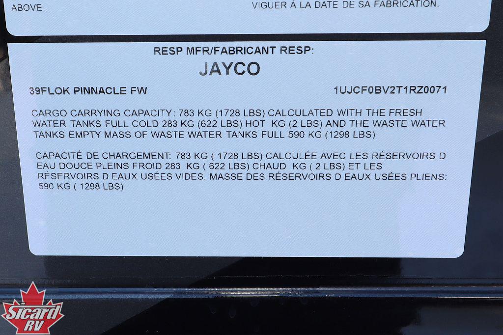 2026 JAYCO PINNACLE 39FLOK