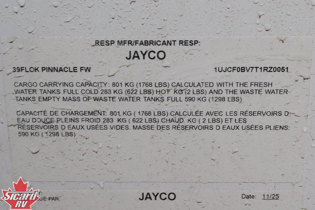 2026 JAYCO PINNACLE 39FLOK