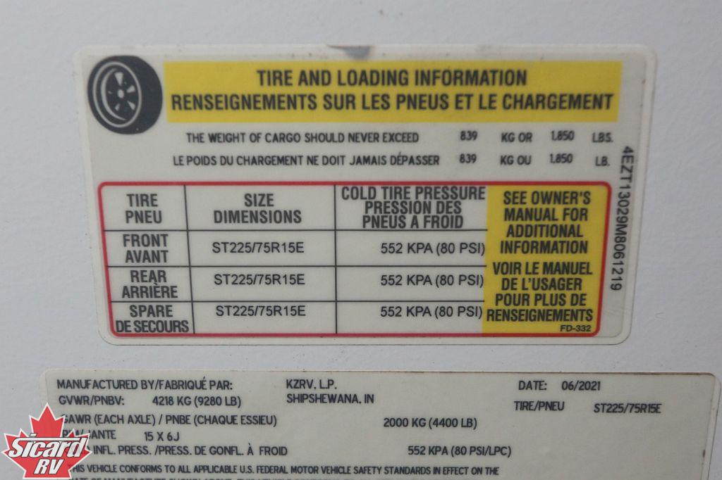 2021 KZ SPORTTREK 302VRB