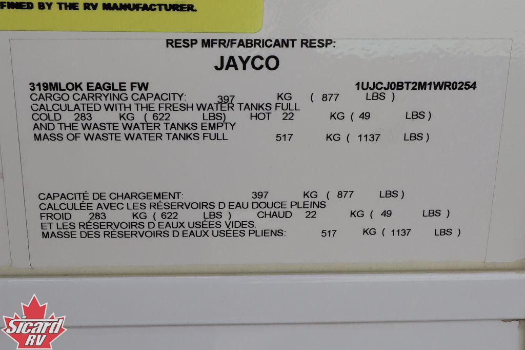 2021 JAYCO EAGLE 319MLOK