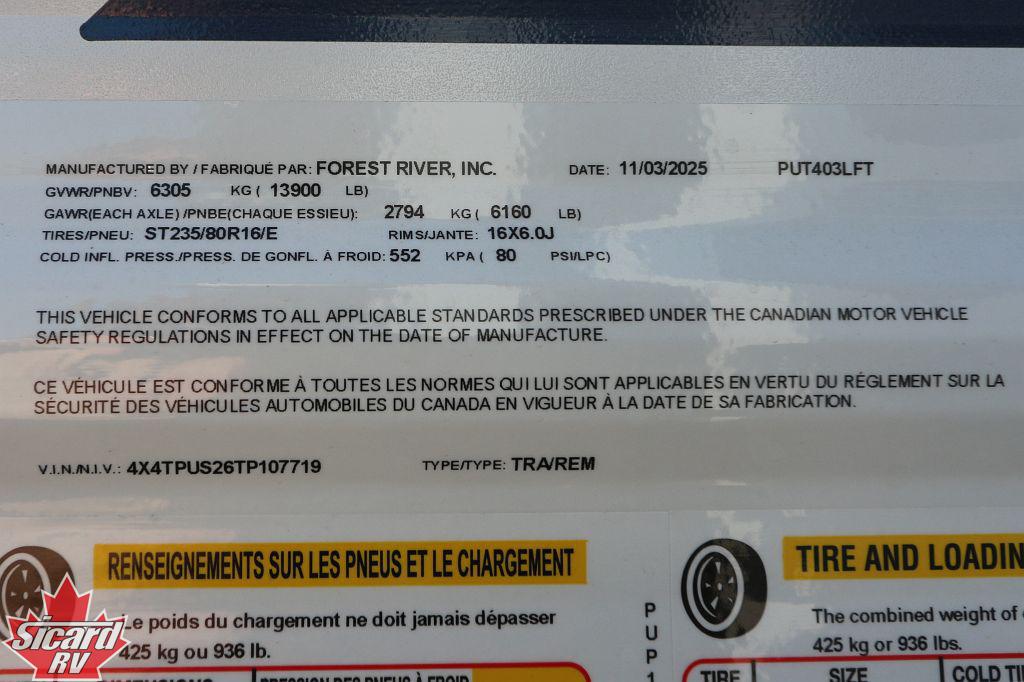 2026 PALOMINO PUMA VISTA 403LFT