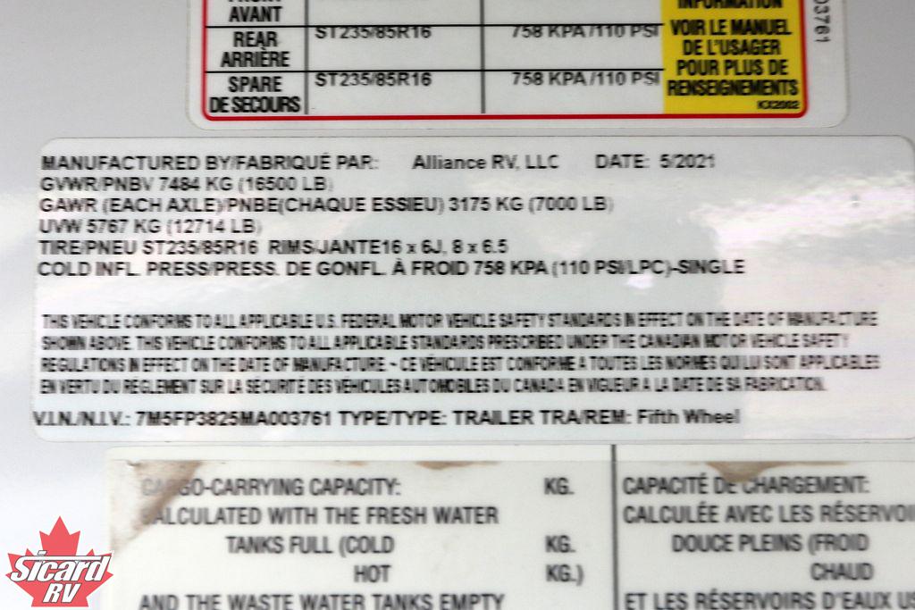 2021 ALLIANCE PARADIGM 340RL