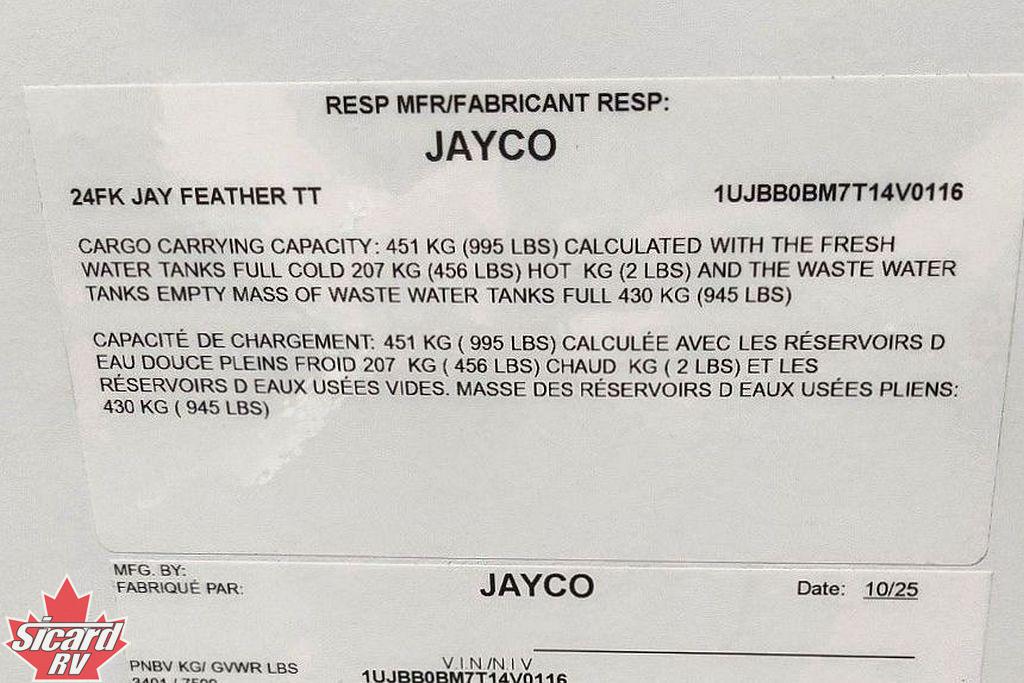 2026 JAYCO JAY FEATHER 24FK