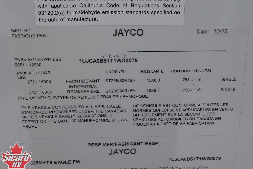 2026 JAYCO EAGLE 325MKTS