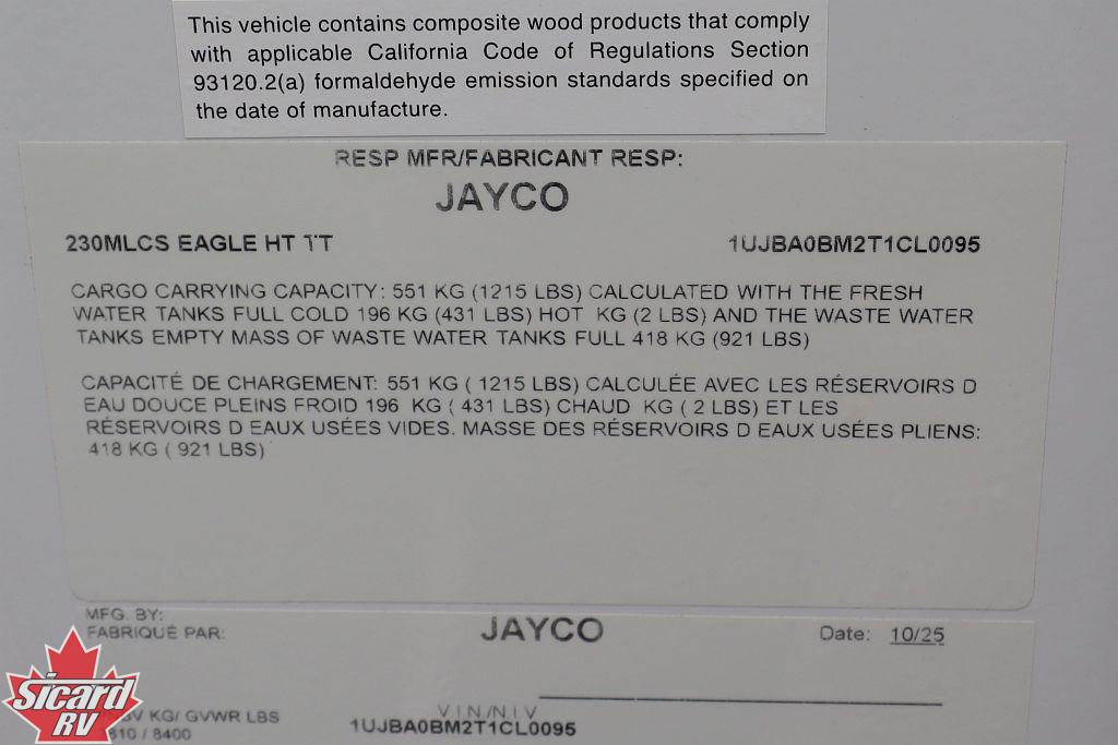 2026 JAYCO EAGLE HT 230MLCS