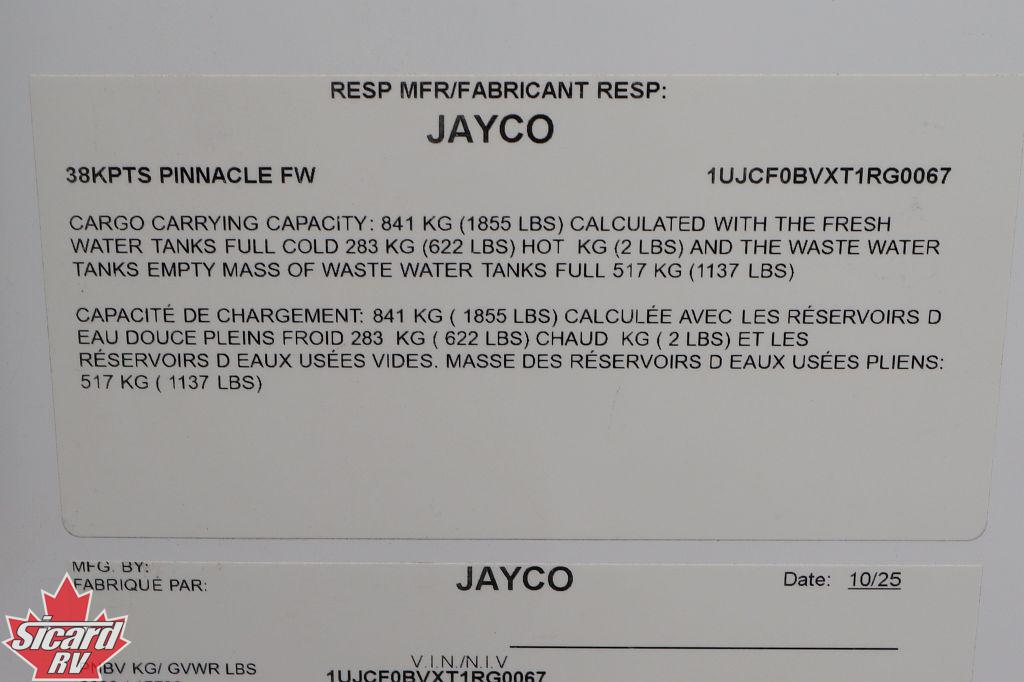 2026 JAYCO PINNACLE 38KPTS