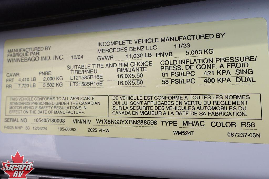 2025 WINNEBAGO VIEW 24T