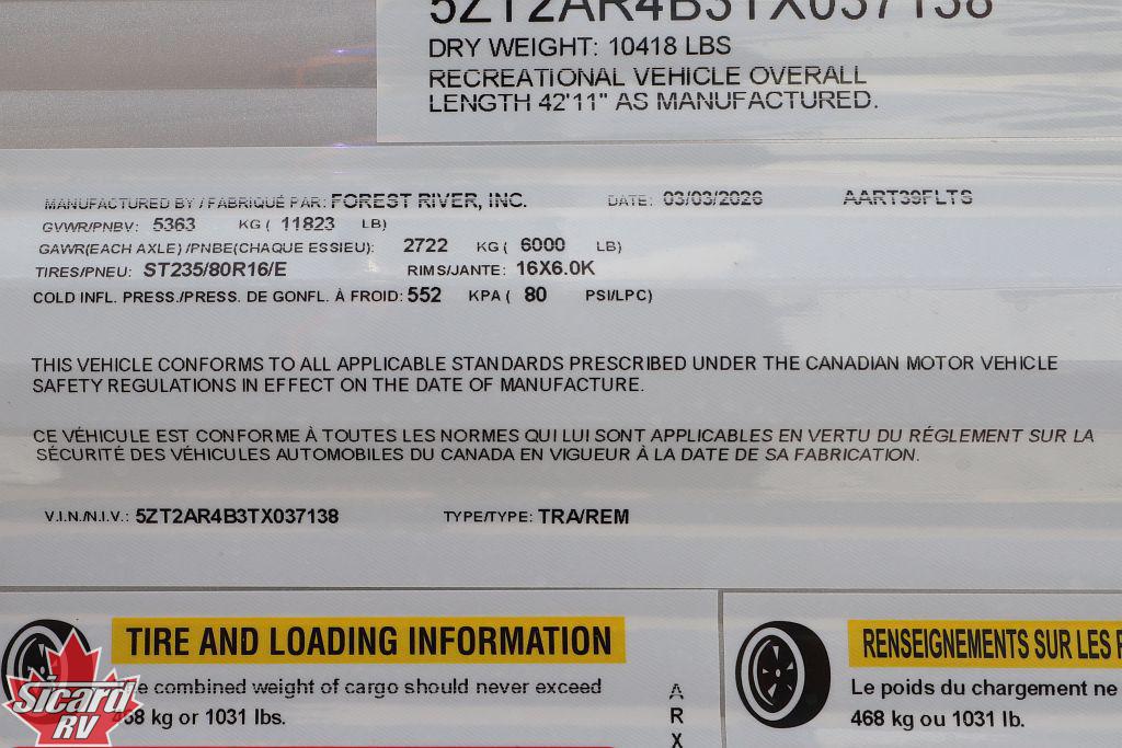 2026 FOREST RIVER AURORA 39FLTS