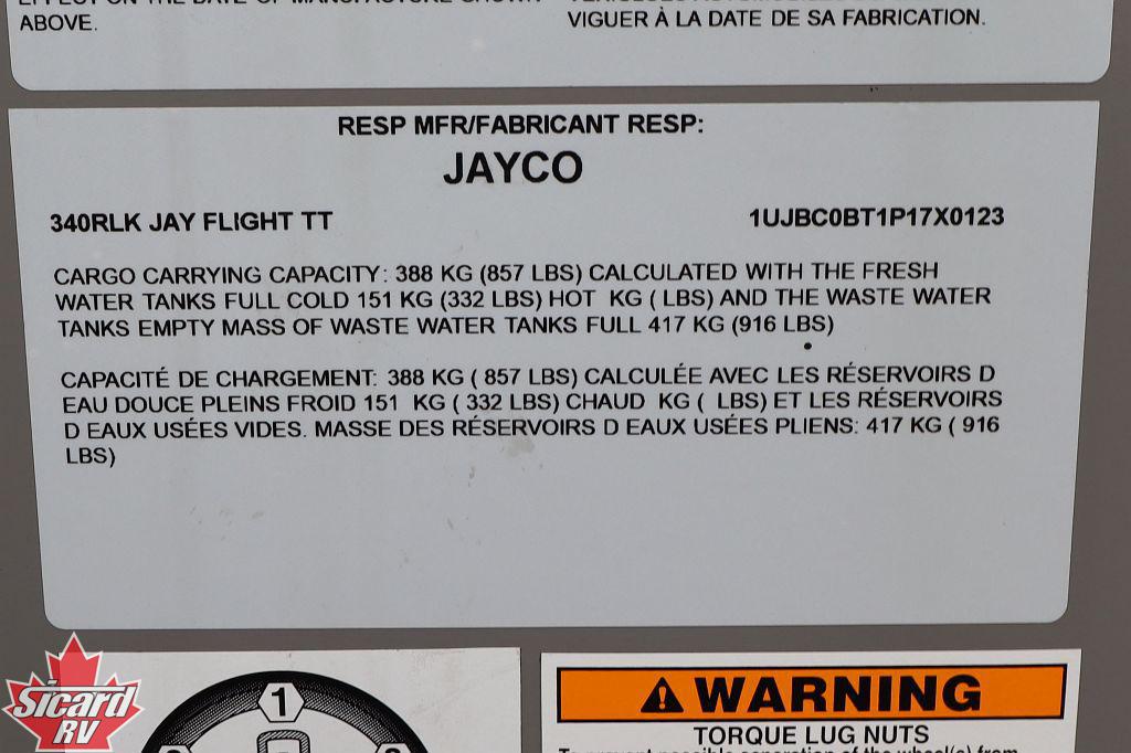 2023 JAYCO JAY FLIGHT 340RLK
